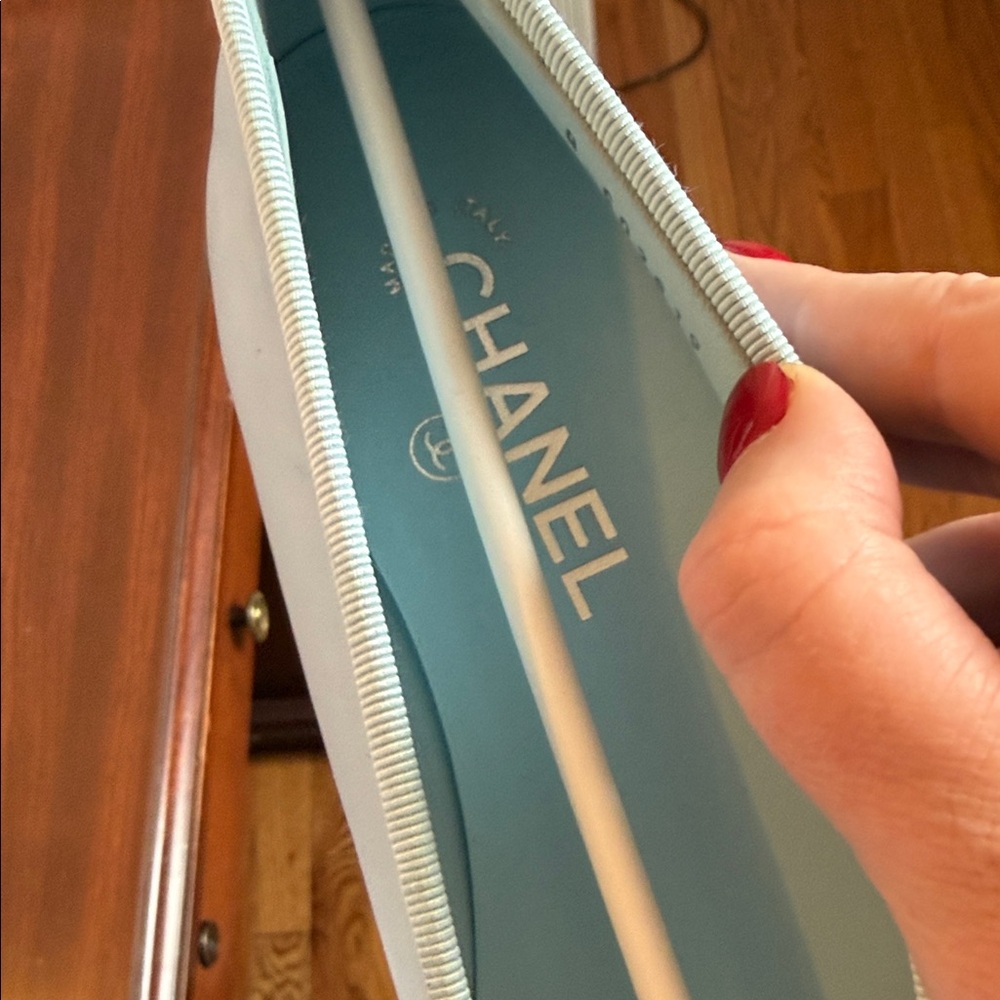 Chanel Light Blue Ballet Flats. Size 39.5 - Picture 7 of 15